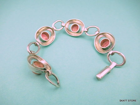 design bracelet silver rodochrosite